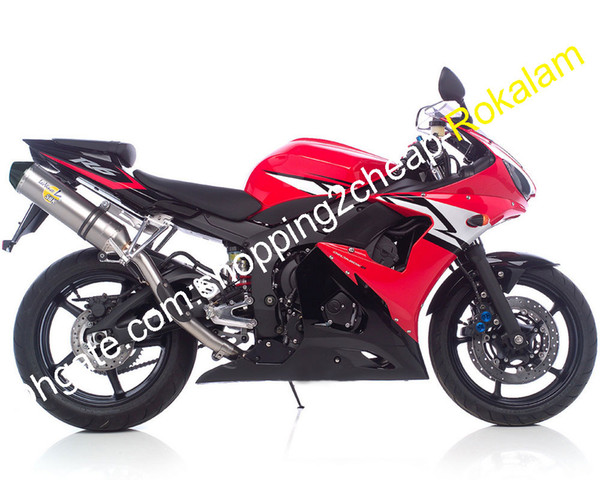 For Yamaha YZF600 03 04 YZFR6 YZF R6 YZF600R6 2003 2004 Red Black White ABS Motorcycle Fairing (Injection molding)