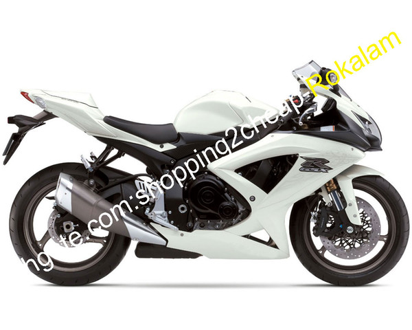 ABS Fairing For Suzuki GSXR600 GSXR750 GSXR 600 750 2008 2009 2010 K8 GSX-R600 Motorcycle Customize White (Injection molding)