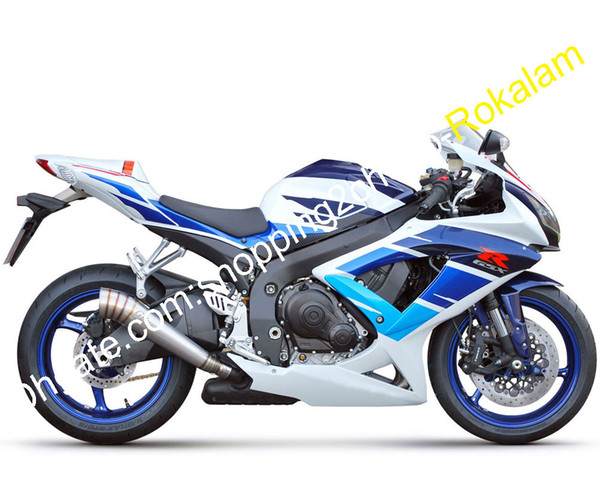 Fairings For Suzuki K8 GSXR600 GSXR750 GSXR 600 750 GSX R600 R750 2008 2009 2010 Motorbike Blue White Fairing Kit (Injection molding)