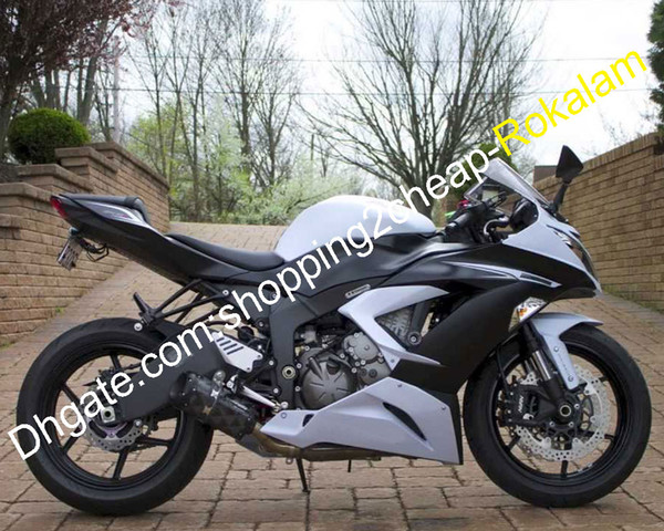 For Kawasaki Fairings Ninja ZX636 13 14 15 ZX6R ZX-6R 2013 2014 2015 ZX 6R White Black Bodywork Motorcycle Fairing (Injection molding)