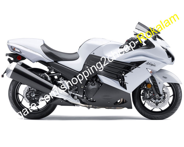 ZX-14R Customized Shell For Kawasaki Ninja ZX14R ZZR1400 2012 2013 2014 2015 White Black ABS Fairing Kit (Injection molding)