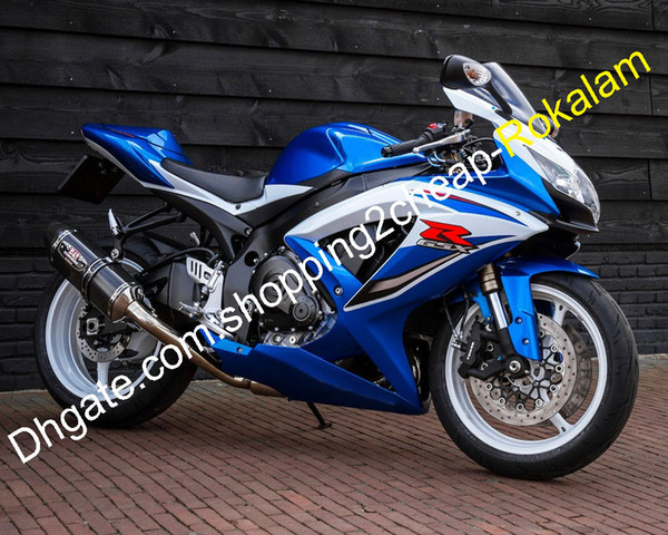 For Suzuki GSXR K8 GSX-R GSX R 600 750 GSXR600 GSXR750 2008 2009 2010 Blue White Motorcycles Fairing Aftermarket Kit (Injection molding)