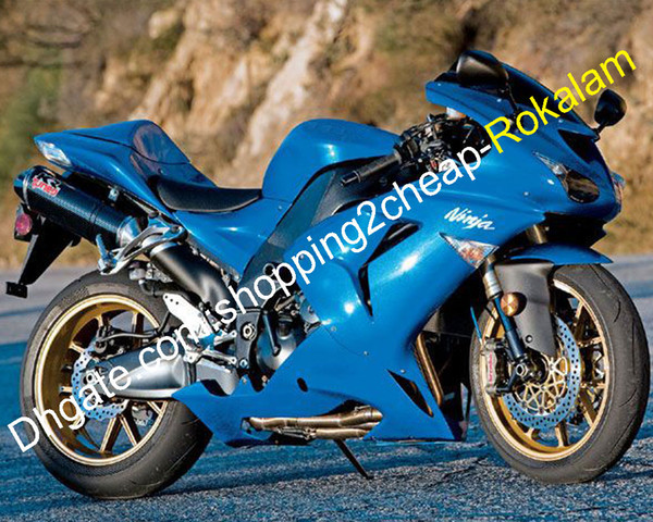 Bodywork Fairings Shell Set For Kawasaki Ninja ZX-10R 2006 2007 ZX10R 06 07 ZX 10R Blue Custom Motorcycle Fairing Kit (Injection molding)