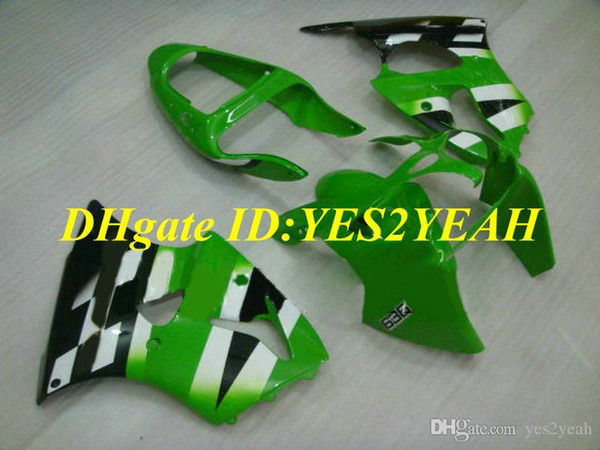 Motorcycle Fairing kit for KAWASAKI Ninja ZX6R 636 00 01 02 ZX 6R 2000 2001 2002 Green white black Fairings set+Gifts KH18