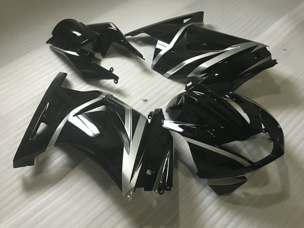 Injection Fairing body kit for KAWASAKI Ninja ZX250R 08 09 10 12 Bodywork ZX 250R 2008 2012 EX250 Silver black Fairings set +7gifts