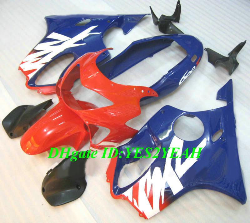 Custom Injection mold Fairing kit for Honda CBR600F4 99 00 CBR600 F4 1999 2000 ABS Top Red blue Fairings set+Gifts HJ04