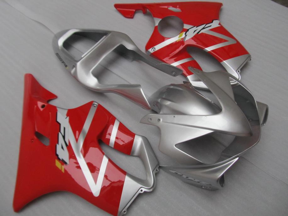 Fairing bodywork for HONDA CBR600F4I 01 02 03 CBR 600 F4I CBR600 F4I CBR600 2001 2002 2003 red silver Fairings body kit+gifts HY66