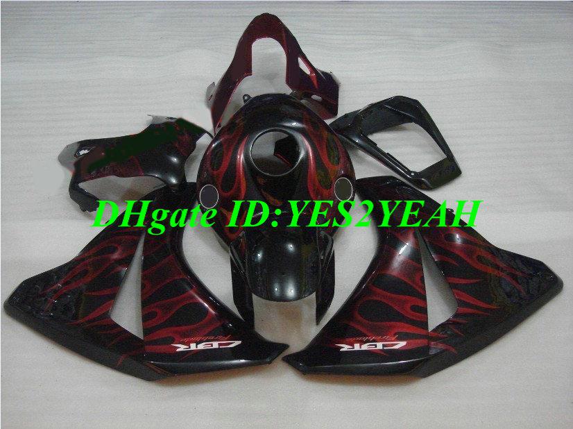 Injection Red flames Fairing Body kit for Honda CBR1000RR 08 09 CBR 1000 RR 2008 2009 cbr 1000rr Fairings parts+gifts HM25