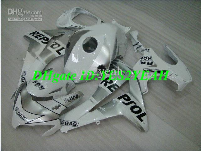 Injection Fairing Body kit for 08 09 Honda CBR1000RR CBR 1000 RR 2008 2009 cbr 1000rr White REPSOL Fairings parts+gifts HM20