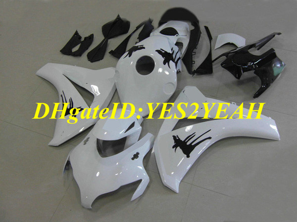 Custom Fairing kit for Honda CBR1000RR 08 09 10 11 CBR 1000RR 2008 2009 2011 CBR1000 ABS white black Fairings set+Gifts HM59