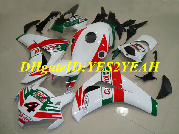 Motorcycle Fairing kit for Honda CBR1000RR 08 09 10 11 CBR 1000RR 2008 2009 2011 CBR1000 White red green Fairings set+Gifts HM41