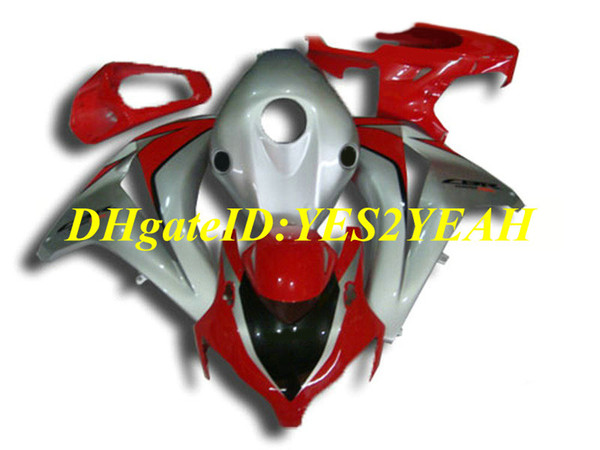 Motorcycle Fairing kit for Honda CBR1000RR 08 09 10 11 CBR 1000RR 2008 2009 2011 CBR1000 ABS Silver red Fairings set+Gifts HM53