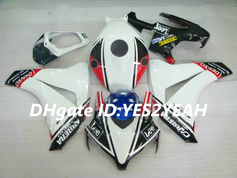 Motorcycle Fairing kit for Honda CBR1000RR 08 09 10 11 CBR 1000RR 2008 2009 2011 CBR1000 ABS White Fairings set+Gifts HM22