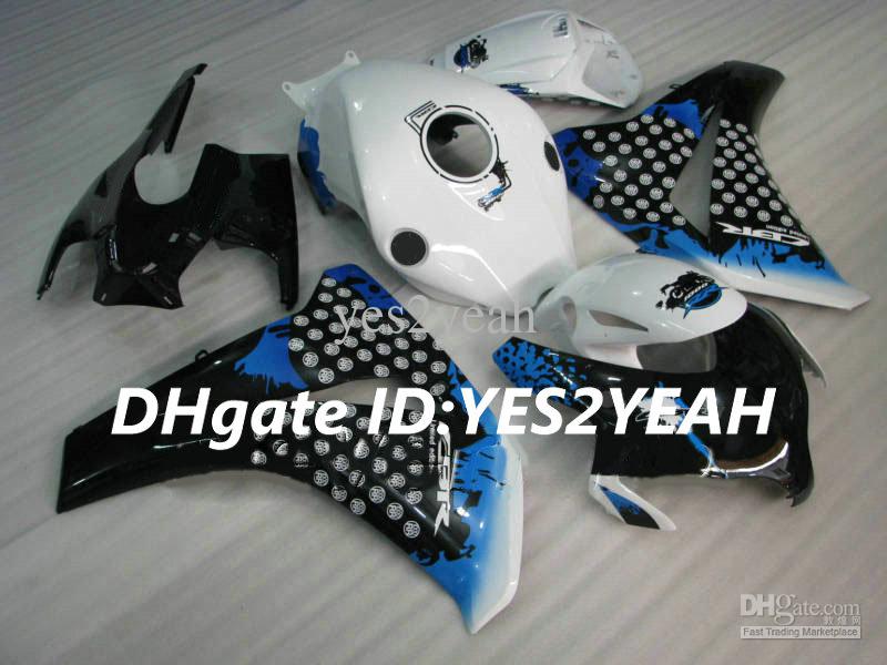 Motorcycle Fairing kit for Honda CBR1000RR 08 09 10 11 CBR 1000RR 2008 2009 2011 CBR1000 White blue black Fairings set+Gifts HM03