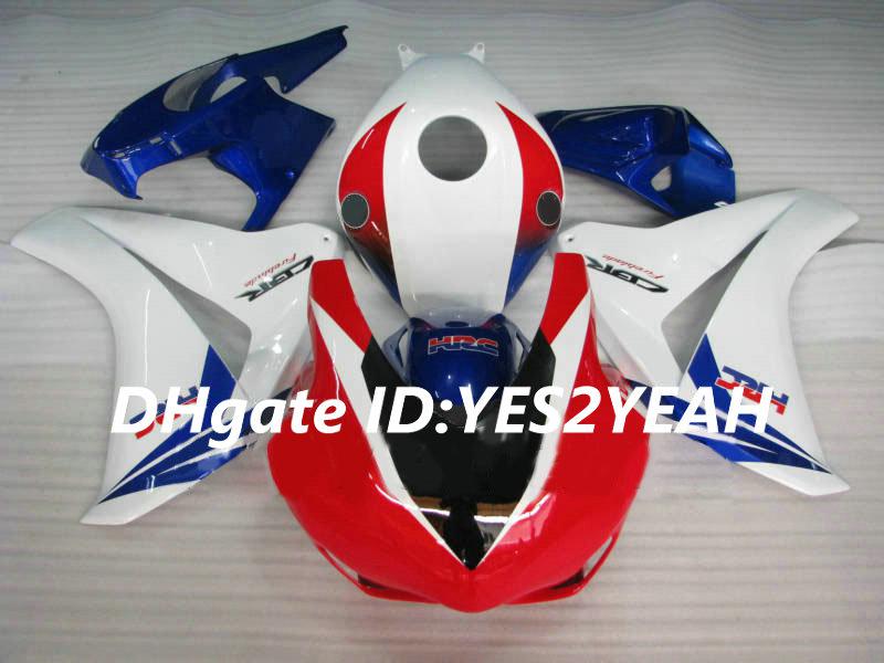 Motorcycle Fairing kit for Honda CBR1000RR 08 09 10 11 CBR 1000RR 2008 2009 2011 CBR1000 Red white blue Fairings set+Gifts HM06