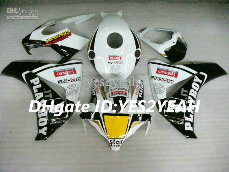 Motorcycle Fairing kit for Honda CBR1000RR 08 09 10 11 CBR 1000RR 2008 2009 2011 CBR1000 ABS Black white Fairings set+Gifts HM18