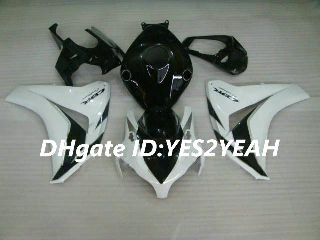 Motorcycle Fairing kit for Honda CBR1000RR 08 09 10 11 CBR 1000RR 2008 2009 2011 CBR1000 White gloss black Fairings set+Gifts HM26