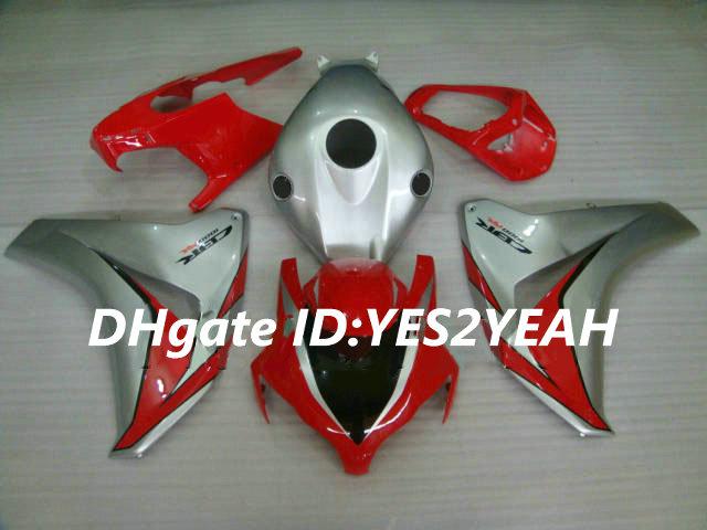 Motorcycle Fairing kit for Honda CBR1000RR 08 09 10 11 CBR 1000RR 2008 2009 2011 CBR1000 Red silver Fairings set+Gifts HM25