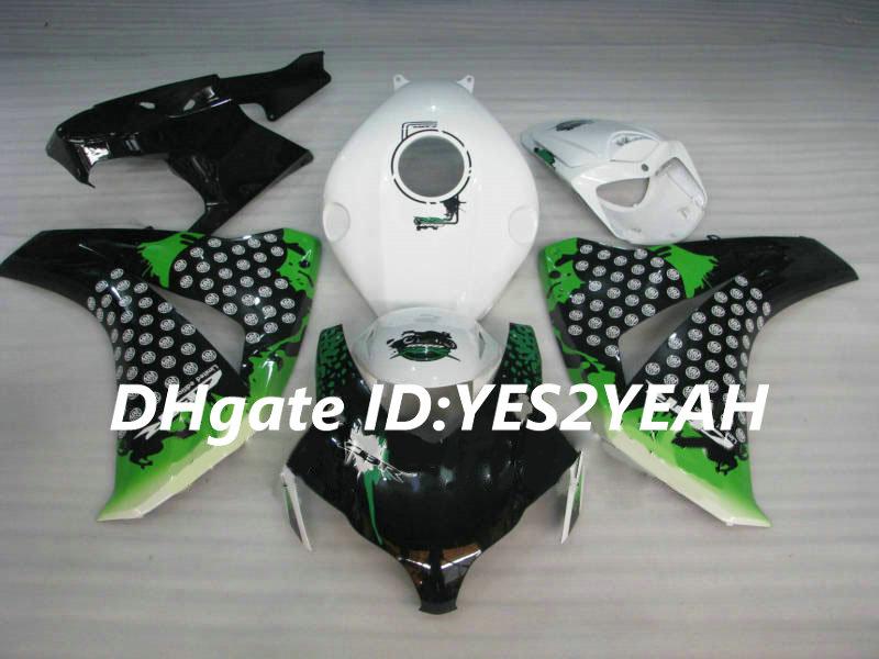 Motorcycle Fairing kit for Honda CBR1000RR 08 09 10 11 CBR 1000RR 2008 2009 2011 CBR1000 White green black Fairings set+Gifts HM02