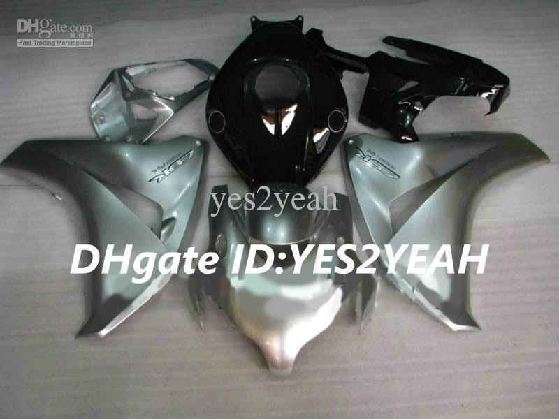 Motorcycle Fairing kit for Honda CBR1000RR 08 09 10 11 CBR 1000RR 2008 2009 2011 CBR1000 Silver black Fairings set+Gifts HM16