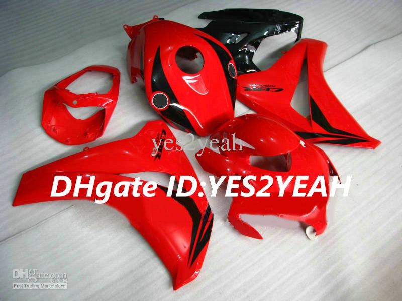 Motorcycle Fairing kit for Honda CBR1000RR 08 09 10 11 CBR 1000RR 2008 2009 2011 CBR1000 Black hot red Fairings set+Gifts HM17