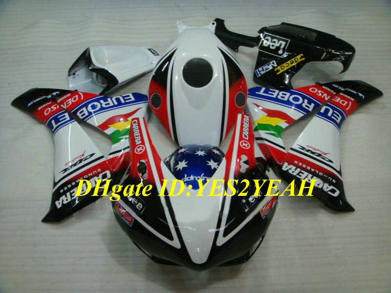 Motorcycle Fairing kit for Honda CBR1000RR 08 09 10 11 CBR 1000RR 2008 2009 2011 CBR1000 White red black Fairings set+Gifts HM11