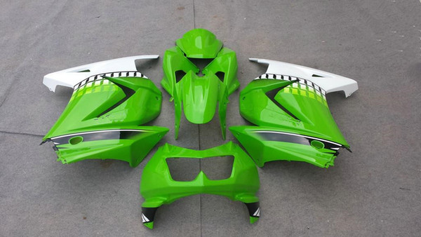 Injection Fairing kit for KAWASAKI Ninja ZX250R 08 10 12 Bodywork ZX 250R 2008 2010 2012 EX250 White green Fairings Body kit