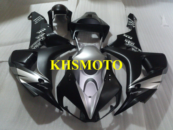 Custom Motorcycle Fairing kit for Honda CBR1000RR 06 07 CBR 1000RR 2006 2007 CBR1000 ABS Silver matte black Fairings set+Gifts HH47