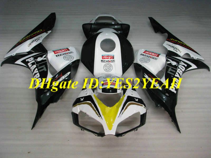 Hi-Quality Motorcycle Fairing kit for Honda CBR1000RR 06 07 CBR 1000RR 2006 2007 CBR1000 ABS White gloss black Fairings set+Gifts HH11