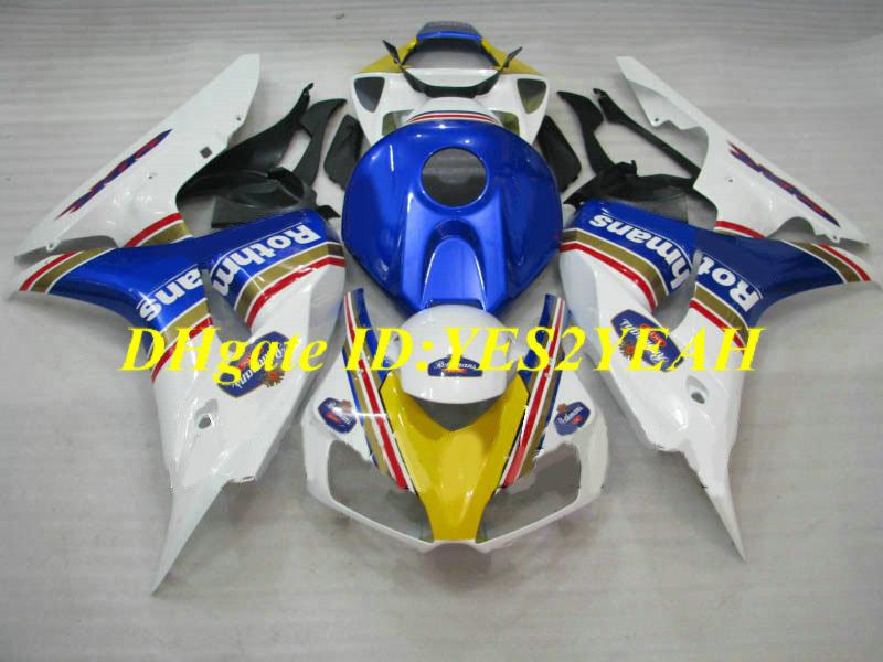 Hi-Quality Motorcycle Fairing kit for Honda CBR1000RR 06 07 CBR 1000RR 2006 2007 CBR1000 ABS White blue Fairings set+Gifts HH12