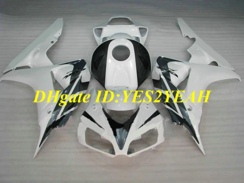 Hi-Quality Motorcycle Fairing kit for Honda CBR1000RR 06 07 CBR 1000RR 2006 2007 CBR1000 ABS White black Fairings set+Gifts HH10