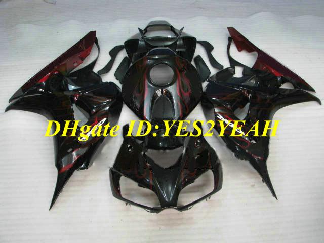 Top-rated Motorcycle Fairing kit for Honda CBR1000RR 06 07 CBR 1000RR 2006 2007 CBR1000 ABS Red flames blue Fairings set+Gifts HH18