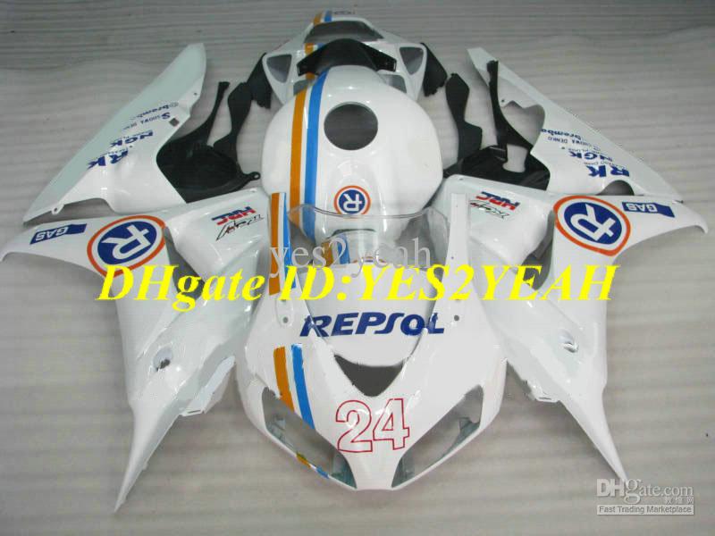 Hi-Quality Motorcycle Fairing kit for Honda CBR1000RR 06 07 CBR 1000RR 2006 2007 CBR1000 ABS Plastic White Fairings set+Gifts HH13