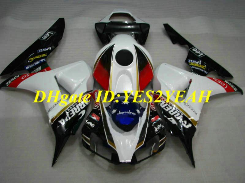 Exclusive Motorcycle Fairing kit for Honda CBR1000RR 06 07 CBR 1000RR 2006 2007 CBR1000 ABS White black Fairings set+Gifts HH34