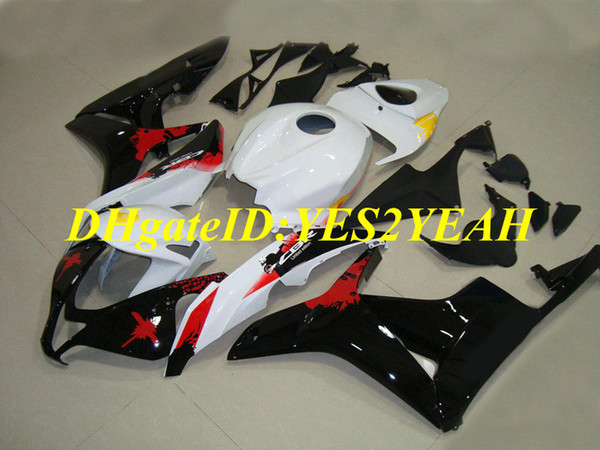 Hi-grade Motorcycle Fairing kit for Honda CBR600RR 07 08 CBR 600RR F5 2007 2008 CBR600 ABS Red white black Fairings set+Gifts HX46