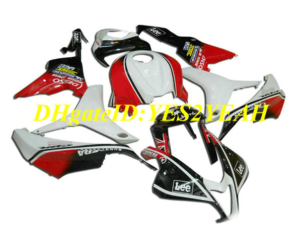 Hi-grade Motorcycle Fairing kit for Honda CBR600RR 07 08 CBR 600RR F5 2007 2008 CBR600 ABS Red white black Fairings set+Gifts HX49