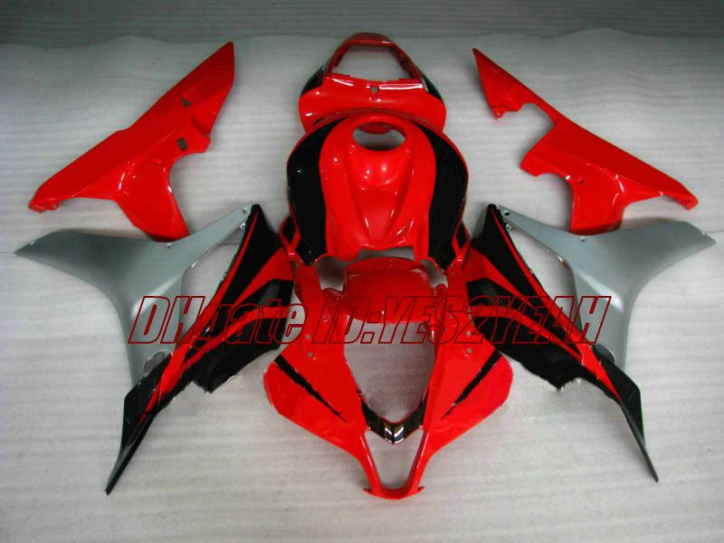 Motorcycle Fairing kit for Honda CBR600RR 07 08 CBR 600RR F5 2007 2008 CBR600 ABS Red silver black Fairings set+Gifts HX06