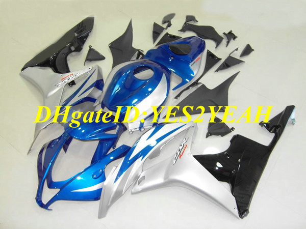 Motorcycle Fairing kit for Honda CBR600RR 07 08 CBR 600RR F5 2007 2008 CBR600 ABS Blue silver black Fairings set+Gifts HX32