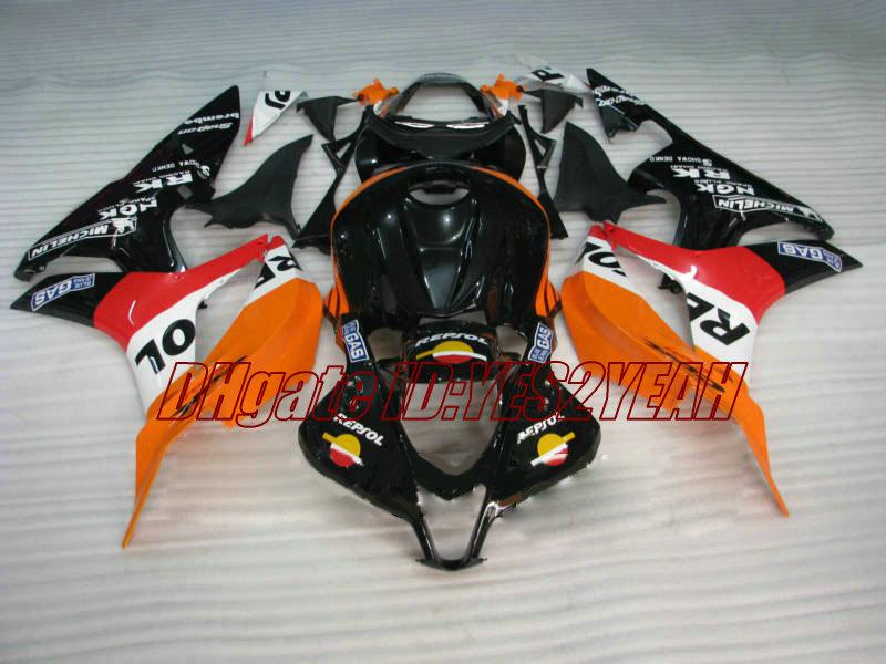 Motorcycle Fairing kit for Honda CBR600RR 07 08 CBR 600RR F5 2007 2008 CBR600 ABS Top Red orange black Fairings set+Gifts HX19