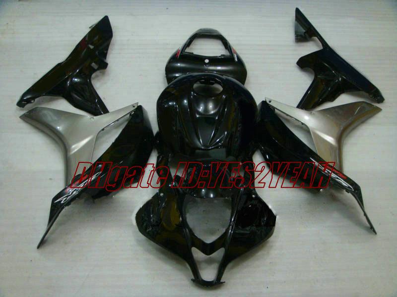 Motorcycle Fairing kit for Honda CBR600RR 07 08 CBR 600RR F5 2007 2008 CBR600 ABS Gloss Black silver Fairings set+Gifts HX10