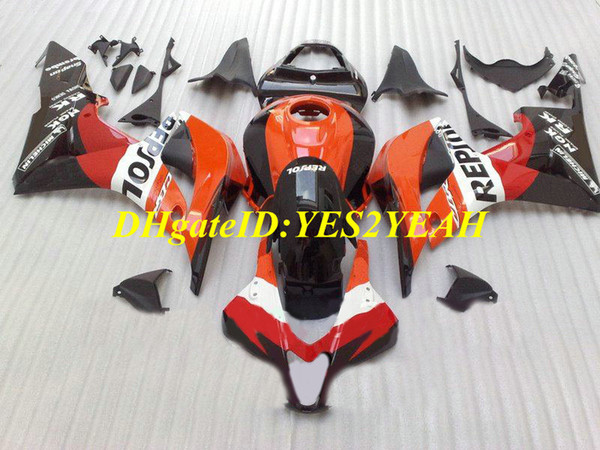 Custom Motorcycle Fairing kit for Honda CBR600RR 07 08 CBR 600RR F5 2007 2008 CBR600 ABS Red white black Fairings set+Gifts HX56