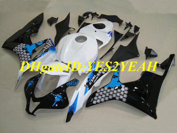 Hi-grade Motorcycle Fairing kit for Honda CBR600RR 07 08 CBR 600RR F5 2007 2008 CBR600 ABS Blue white black Fairings set+Gifts HX45