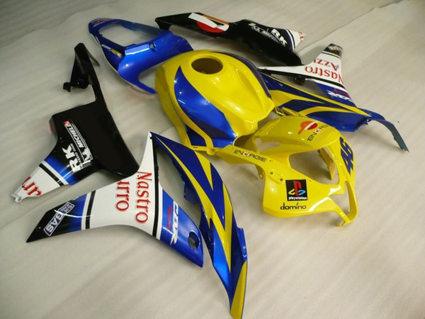 Motorcycle Fairing kit for Honda CBR600RR 07 08 CBR 600RR F5 2007 2008 CBR600 ABS Yellow white blue Fairings set+Gifts HX26