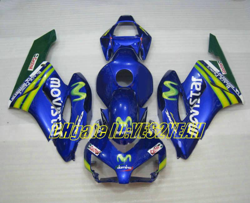 Custom Motorcycle Fairing kit for Honda CBR1000RR 04 05 CBR 1000RR 2004 2005 CBR1000 ABS blue green Fairings set+Gifts HM28