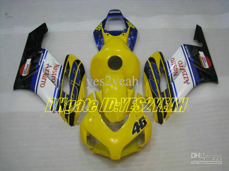 Motorcycle Fairing kit for Honda CBR1000RR 04 05 CBR 1000RR 2004 2005 CBR1000 ABS Yellow white blue Fairings set+Gifts HM27