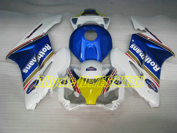 Motorcycle Fairing kit for Honda CBR1000RR 04 05 CBR 1000RR 2004 2005 CBR1000 ABS White blue Fairings set+Gifts HM06