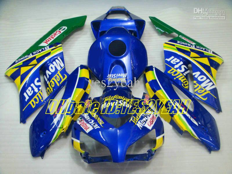 Motorcycle Fairing kit for Honda CBR1000RR 04 05 CBR 1000RR 2004 2005 CBR1000 ABS Blue green Fairings set+Gifts HM09