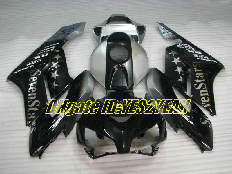 Motorcycle Fairing kit for Honda CBR1000RR 04 05 CBR 1000RR 2004 2005 CBR1000 ABS Silver black Fairings set+Gifts HM07