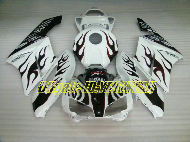 Motorcycle Fairing kit for Honda CBR1000RR 04 05 CBR 1000RR 2004 2005 CBR1000 ABS Flames White black Fairings set+Gifts HM13