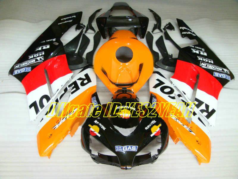 Motorcycle Fairing kit for Honda CBR1000RR 04 05 CBR 1000RR 2004 2005 CBR1000 ABS Orange white black Fairings set+Gifts HM21